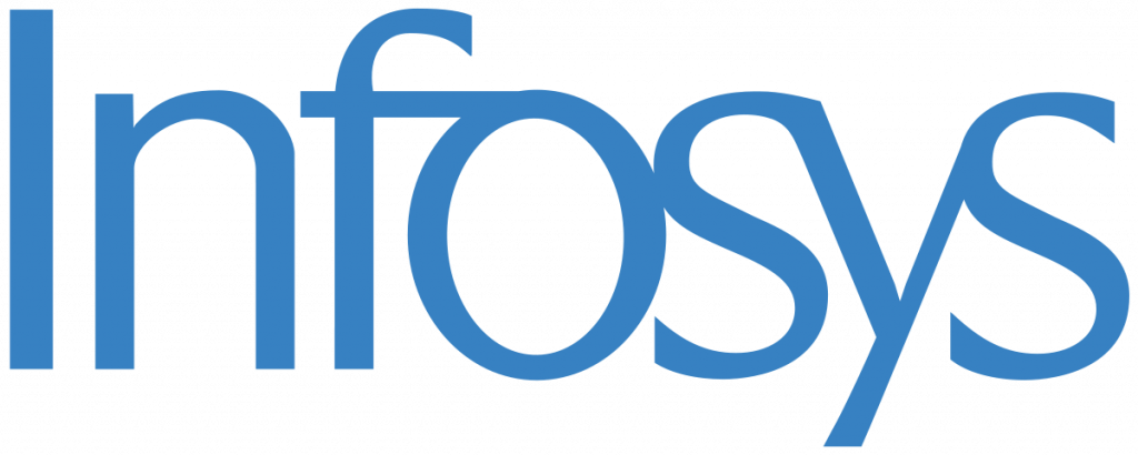 Image shows the logo of Infosys which is one of the best IT services providing company.